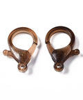 BROWN Transparent Acrylic Lobster Claw Clasps, 25.5x18x6mm Transparent Acrylic Lobster Claw Clasps, 25.5x18x6mm