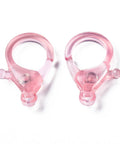PINK Transparent Acrylic Lobster Claw Clasps, 25.5x18x6mm Transparent Acrylic Lobster Claw Clasps, 25.5x18x6mm