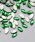 GREEN Transparent Faceted Horse Eye Acrylic Hotfix Rhinestone 10x5mm Transparent Faceted Horse Eye Acrylic Hotfix Rhinestone 10x5mm