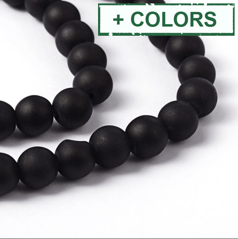 Transparent Glass Bead Strands, Frosted, Round, 8mm Transparent Glass Bead Strands, Frosted, Round, 8mm
