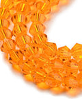 Transparent Orange Glass Bicone Beads Strand – 3mm, 38–40cm Transparent Orange Glass Bicone Beads Strand – 3mm, 38–40cm