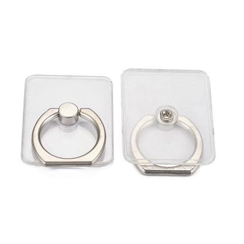 Transparent Plastic Cell Phone Ring Holder, 360 Degree Rotation, Alloy Finger Grip Stand Holder Transparent Plastic Cell Phone Ring Holder, 360 Degree Rotation, Alloy Finger Grip Stand Holder
