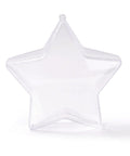Transparent Plastic Christmas Bauble Pendants, Star, 109x99x50mm Transparent Plastic Christmas Bauble Pendants, Star, 109x99x50mm