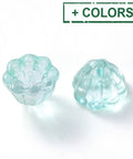 Transparent Spray Painted Glass Bead Caps, with Glitter Powder, Lotus Pod, 11x10.5mm Transparent Spray Painted Glass Bead Caps, with Glitter Powder, Lotus Pod, 11x10.5mm