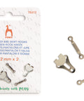 Trouser and skirt hooks, nickel 12mm Trouser and skirt hooks, nickel 12mm