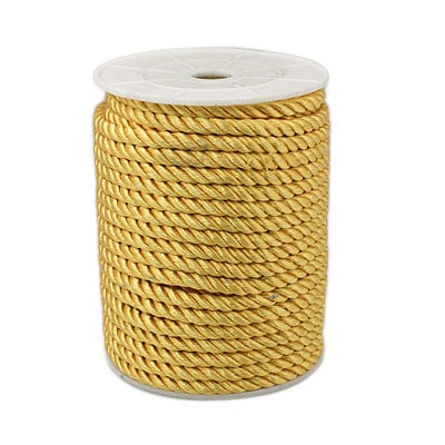 GOLD Twisted Nylon Thread, 5mm thick, about 16 meters Twisted Nylon Thread, 5mm thick, about 16 meters