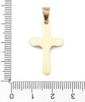 Two-Tone Stainless Steel Cross Pendant with Snap-On Bail – 29mm Two-Tone Stainless Steel Cross Pendant 29mm | BalzarCrafts