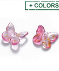 Two Tone Transparent Spray Painted Glass Butterfly, 9.5x11x3mm Two Tone Transparent Spray Painted Glass Butterfly, 9.5x11x3mm