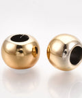 UV Plating ABS Plastic European Beads, Large Hole Beads, Round, Golden 8mm UV Plating ABS Plastic European Beads, Large Hole Beads, Round, Golden 8mm