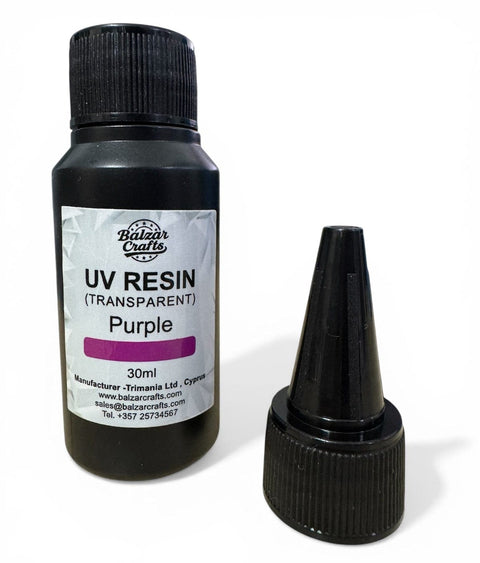 TRANSPARENT PURPLE UV Resin Colors 30ml Resin UV Resin Clear Hard 30ml  