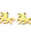GOLD PLATED Vacuum Plating 304 Stainless Steel, Laser Cut, Horse, 13x15mm Vacuum Plating 304 Stainless Steel, Laser Cut, Horse, 13x15mm