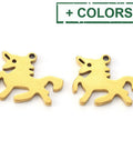 Vacuum Plating 304 Stainless Steel, Laser Cut, Horse, 13x15mm Vacuum Plating 304 Stainless Steel, Laser Cut, Horse, 13x15mm