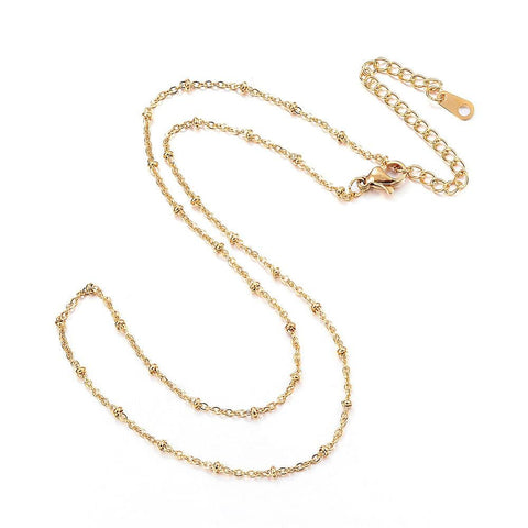 Vacuum Plating 304 Stainless Steel Necklace, Golden, 41cm Vacuum Plating 304 Stainless Steel Necklace, Golden, 41cm