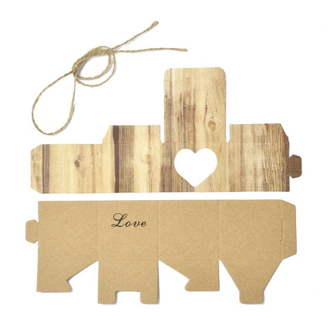 Valentine's Day Theme Paper Fold Gift Boxes, Square with Hollow out Heart & Word Love Valentine's Day Theme Paper Fold Gift Boxes, Square with Hollow out Heart & Word Love