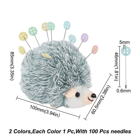 Velvet & Cotton Plush Toys, Hedgehog Needle Cushions, with Iron Head Pins Velvet & Cotton Plush Toys, Hedgehog Needle Cushions, with Iron Head Pins