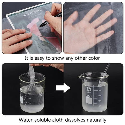 Water-Soluble Embroidery Transfer Film – Clear, 20cm x 5m Water-Soluble Embroidery Transfer Film – Clear, 20cm x 5m