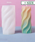 Wavy Pillar Silicone Candle Mould – White Wavy Pillar Silicone Candle Mould | BalzarCrafts