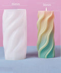 6.6x6.3x13.3cm Wavy Pillar Silicone Candle Mould – White Wavy Pillar Silicone Candle Mould | BalzarCrafts