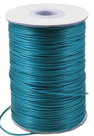 DARK CYAN Waxed Polyester Beading Cord, 0.5mm Waxed Polyester Cord, Bead Cord, DarkTurquoise Size: about 0.5mm in diameter, about 185yards/roll.