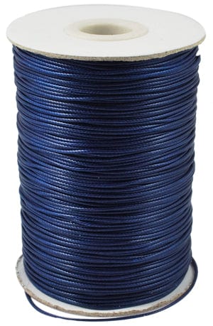 DARK BLUE Waxed Polyester Beading Cord, 0.5mm Waxed Polyester Cord, Bead Cord, DarkTurquoise Size: about 0.5mm in diameter, about 185yards/roll.