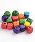 (WB9065-M) Natural Wood Beads, Cube, Mixed Color, Lead Free, Dyed, 10mm (+/- 100PCS) (WB9065-M) Natural Wood Beads, Cube, Mixed Color, Lead Free, Dyed, 10mm (+/- 100PCS)