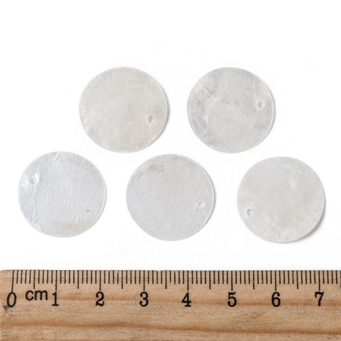 White Smoke Capiz Shell Flat Round Pendants – 20mm White Smoke Capiz Shell Round Pendants 20mm | BalzarCrafts