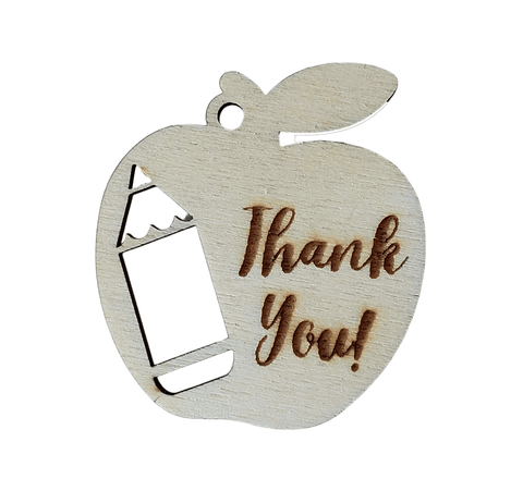 THANK YOU Wood Apples with engraving Best Teacher or Thank you Wood Apples with engraving Best Teacher or Thank you