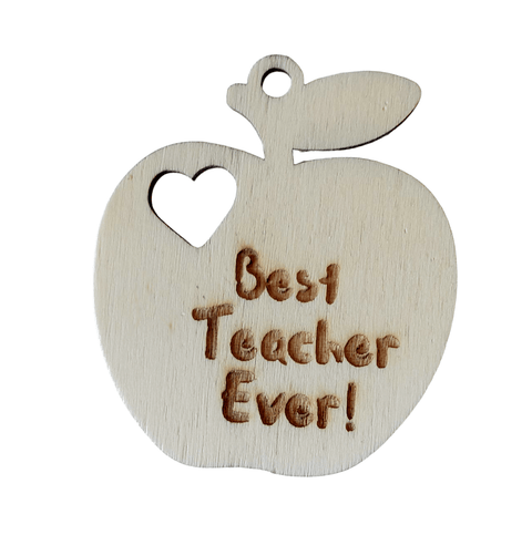 BEST TEACHER Wood Apples with engraving Best Teacher or Thank you Wood Apples with engraving Best Teacher or Thank you