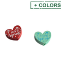 Wood Heart Slider with "I love spring" for March / Martis Bracelets Wood Heart Slider with "I love spring" for March / Martis Bracelets