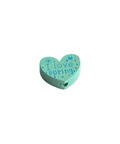 TURQUOISE Wood Heart Slider with "I love spring" for March / Martis Bracelets Wood Heart Slider with "I love spring" for March / Martis Bracelets