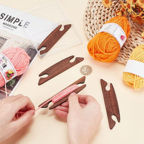 Wood Knitting Loom Shuttles Wood Knitting Loom Shuttles – Smooth, Durable Tools for Weaving & Loom Projects