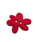 RED Wood Slider Button Style Daisy for March & other Bracelets Wood Slider Button Style Daisy for March & other Bracelets