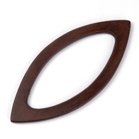 Wooden Bag Handle, Horse Eye Shape, Coconut Brown, 20cm Wooden Bag Handle, Horse Eye Shape, Coconut Brown, 20cm