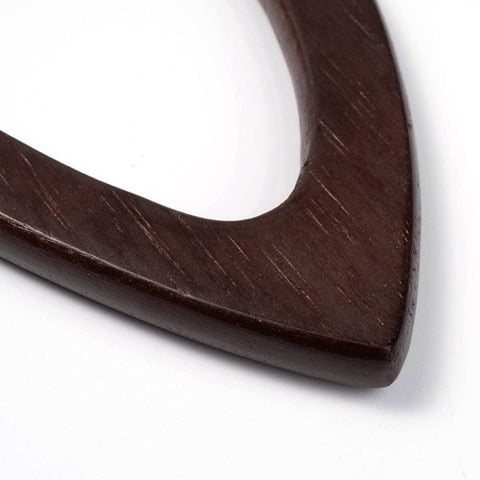 Wooden Bag Handle, Horse Eye Shape, Coconut Brown, 20cm Wooden Bag Handle, Horse Eye Shape, Coconut Brown, 20cm