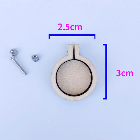ROUND 30x25mm Wooden Embroidery Hoops, Embroidery Cross Stitch Hoops, Frame Craft Ornaments Wooden Embroidery Hoops, Embroidery Cross Stitch Hoops, Frame Craft Ornaments