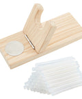 Wooden Hot Glue Gun Holder with 50 pieces of glue sticks Wooden Hot Glue Gun Holder with 50 pieces of glue sticks