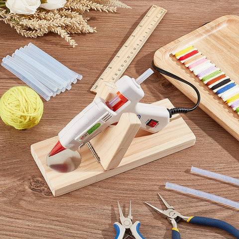 Wooden Hot Glue Gun Holder with 50 pieces of glue sticks Wooden Hot Glue Gun Holder with 50 pieces of glue sticks