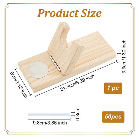 Wooden Hot Glue Gun Holder with 50 pieces of glue sticks Wooden Hot Glue Gun Holder with 50 pieces of glue sticks