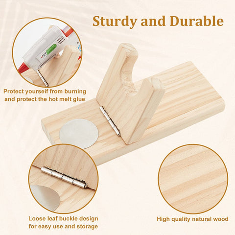 Wooden Hot Glue Gun Holder with 50 pieces of glue sticks Wooden Hot Glue Gun Holder with 50 pieces of glue sticks