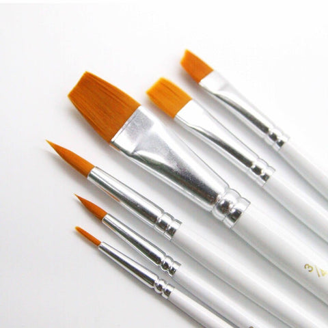 Wooden Paint Brushes Pens Sets, For Watercolor Oil Painting, White Wooden Paint Brushes Pens Sets, For Watercolor Oil Painting, White