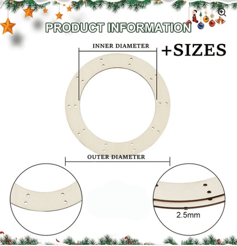 Wooden Wreath Frames for Crafts, Beige Wooden Wreath Frames for Crafts, Beige