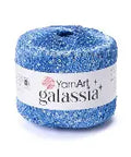 BRIGHT BLUE SEQUIN YarnArt Galassia Yarn | Sparkly Fancy Knitting & Crochet Yarn, Super Fine / Lace Yarn Weight (Weight 0) YarnArt Galassia Yarn | Sparkly Fancy Knitting & Crochet Yarn, Super Fine / Lace Yarn Weight (Weight 0)