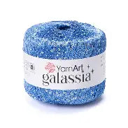 BRIGHT BLUE SEQUIN YarnArt Galassia Yarn | Sparkly Fancy Knitting & Crochet Yarn, Super Fine / Lace Yarn Weight (Weight 0) YarnArt Galassia Yarn | Sparkly Fancy Knitting & Crochet Yarn, Super Fine / Lace Yarn Weight (Weight 0)