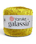 BRIGHT YELLOW SEQUIN YarnArt Galassia Yarn | Sparkly Fancy Knitting & Crochet Yarn, Super Fine / Lace Yarn Weight (Weight 0) YarnArt Galassia Yarn | Sparkly Fancy Knitting & Crochet Yarn, Super Fine / Lace Yarn Weight (Weight 0)