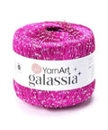 BRIGHT PINK SEQUIN YarnArt Galassia Yarn | Sparkly Fancy Knitting & Crochet Yarn, Super Fine / Lace Yarn Weight (Weight 0) YarnArt Galassia Yarn | Sparkly Fancy Knitting & Crochet Yarn, Super Fine / Lace Yarn Weight (Weight 0)