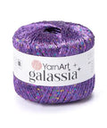 PURPLE SEQUIN YarnArt Galassia Yarn | Sparkly Fancy Knitting & Crochet Yarn, Super Fine / Lace Yarn Weight (Weight 0) YarnArt Galassia Yarn | Sparkly Fancy Knitting & Crochet Yarn, Super Fine / Lace Yarn Weight (Weight 0)