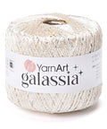 SOFT IVORY SEQUIN YarnArt Galassia Yarn | Sparkly Fancy Knitting & Crochet Yarn, Super Fine / Lace Yarn Weight (Weight 0) YarnArt Galassia Yarn | Sparkly Fancy Knitting & Crochet Yarn, Super Fine / Lace Yarn Weight (Weight 0)