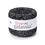 BRIGHT BLACK SEQUIN YarnArt Galassia Yarn | Sparkly Fancy Knitting & Crochet Yarn, Super Fine / Lace Yarn Weight (Weight 0) YarnArt Galassia Yarn | Sparkly Fancy Knitting & Crochet Yarn, Super Fine / Lace Yarn Weight (Weight 0)