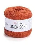 PUMPKIN ORANGE YarnArt Linen Soft Yarn – Cotton Linen Blend for Knitting & Crochet - DK weight (Light #3) YarnArt Linen Soft Yarn – Cotton Linen Blend for Knitting & Crochet - DK weight (Light #3)
