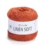 PUMPKIN ORANGE YarnArt Linen Soft Yarn – Cotton Linen Blend for Knitting & Crochet - DK weight (Light #3) YarnArt Linen Soft Yarn – Cotton Linen Blend for Knitting & Crochet - DK weight (Light #3)